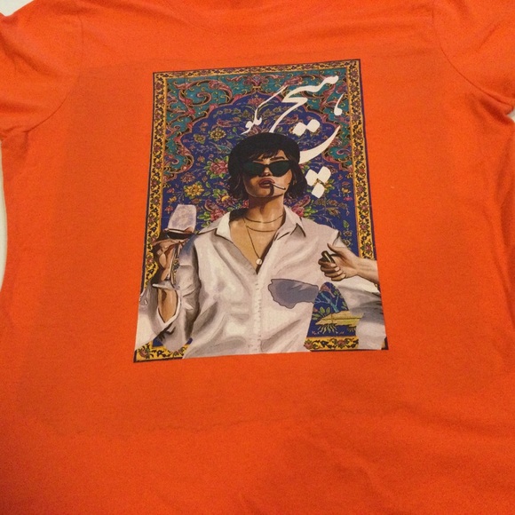 T-shirt Port & Company Women Postage Stamp  Graphic Tee Orange Short Sle… - Picture 1 of 8